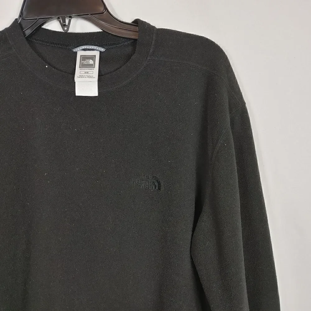 The North Face Men's Size Medium Black Fleece Pullover Sweatshirt.Armpit to arm